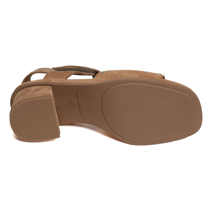SENA 5479 Tan, Nu-Pieds à talon Alpe