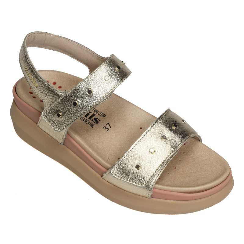 FARRA Gold, Nu-Pieds à plateforme Mephisto