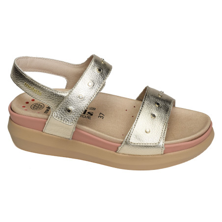 FARRA Gold, Nu-Pieds à plateforme Mephisto