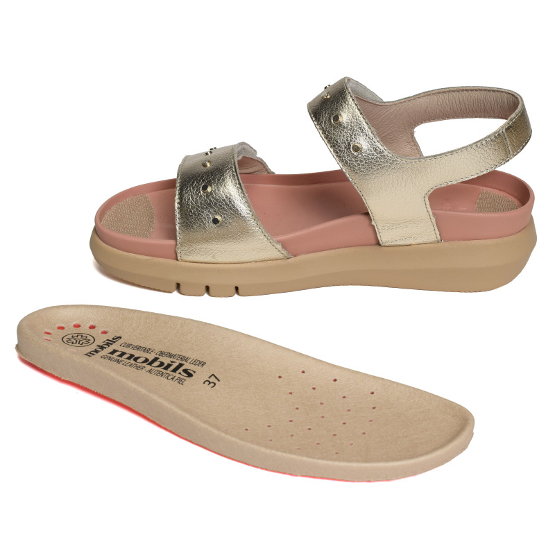FARRA Gold, Nu-Pieds à plateforme Mephisto
