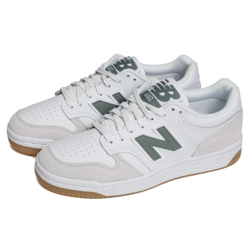 BB480 Blanc Vert Eau, Sneakers basses New Balance