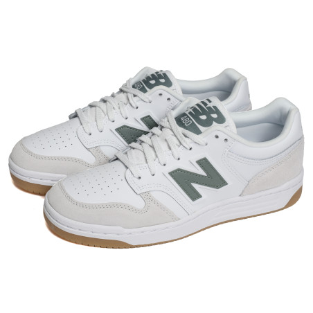 BB480 Blanc Vert Eau, Sneakers basses New Balance