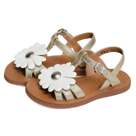 PLAGETTE BIG FLO Platine, Sandales plates & Nu-Pieds Pom d'Api