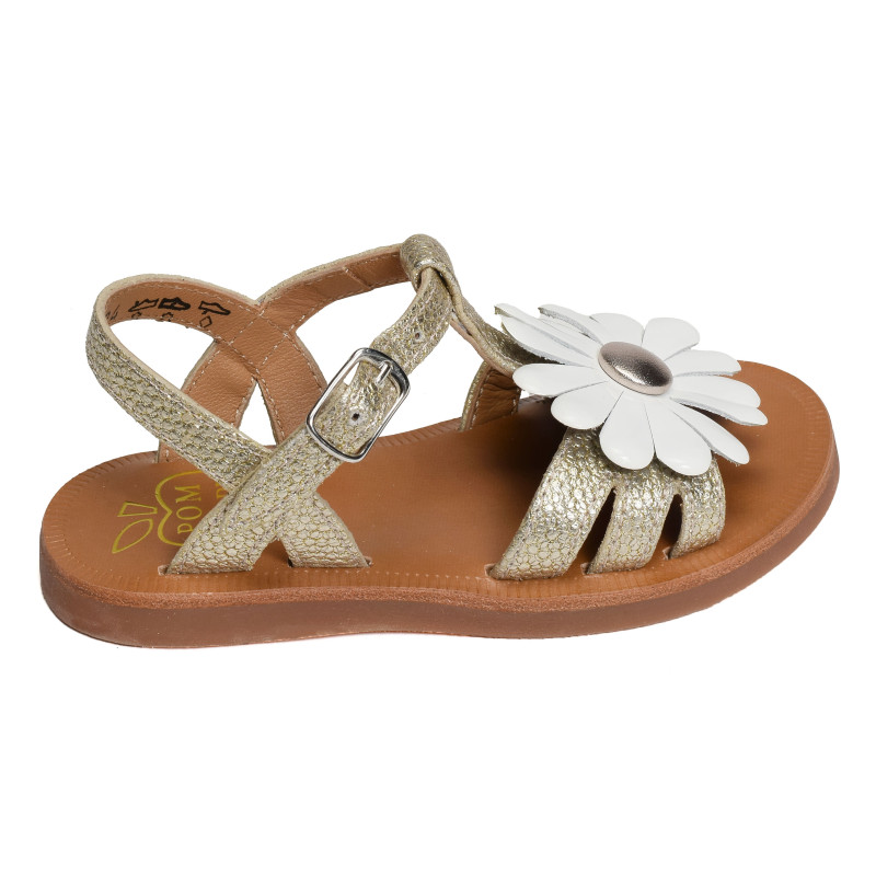 PLAGETTE BIG FLO Platine, Sandales plates & Nu-Pieds Pom d'Api