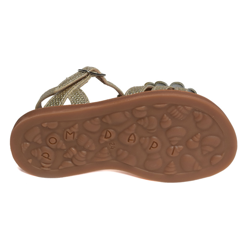 PLAGETTE BIG FLO Platine, Sandales plates & Nu-Pieds Pom d'Api