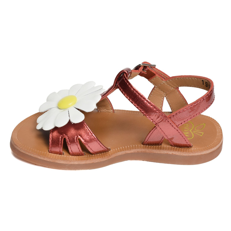 PLAGETTE BIG FLO Rouge, Sandales plates & Nu-Pieds Pom d'Api