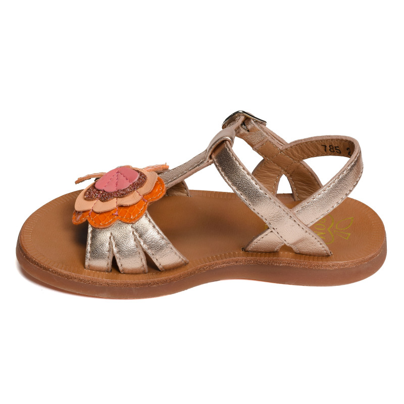 PLAGETTE ALTO Cuivre, Sandales plates & Nu-Pieds Pom d'Api
