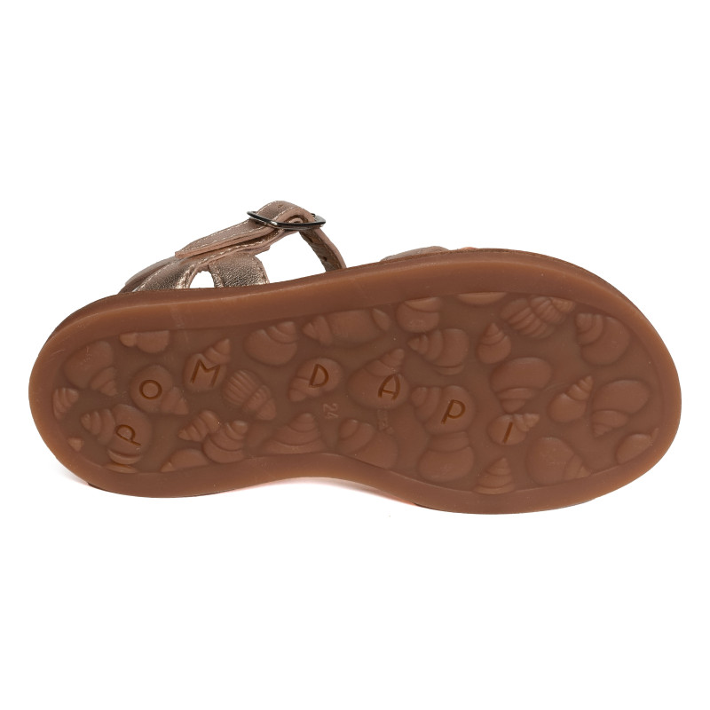 PLAGETTE ALTO Cuivre, Sandales plates & Nu-Pieds Pom d'Api