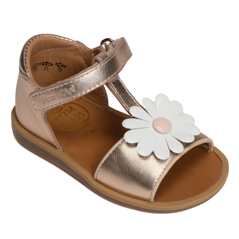 POPPY BIG FLO Cuivre, Sandales plates & Nu-Pieds Pom d'Api