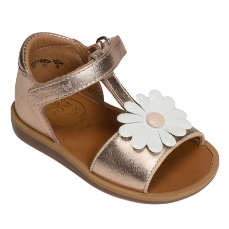 POPPY BIG FLO Cuivre, Sandales plates & Nu-Pieds Pom d'Api