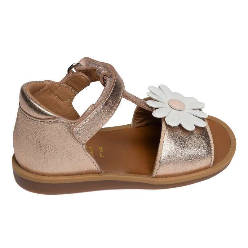 POPPY BIG FLO Cuivre, Sandales plates & Nu-Pieds Pom d'Api