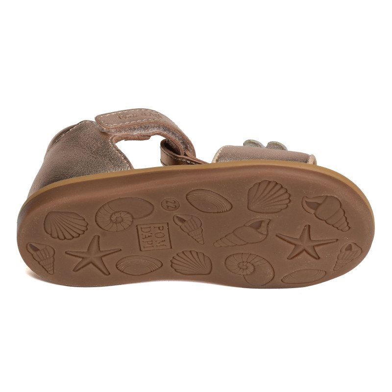 POPPY BIG FLO Cuivre, Sandales plates & Nu-Pieds Pom d'Api