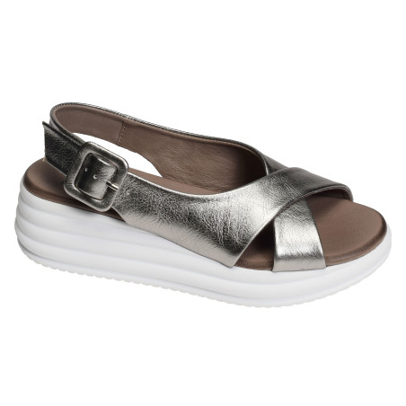 5701 Anthracite, Sandales compensées Bueno
