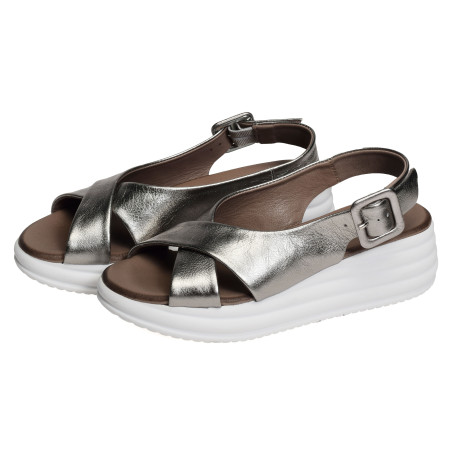 5701 Anthracite, Sandales compensées Bueno