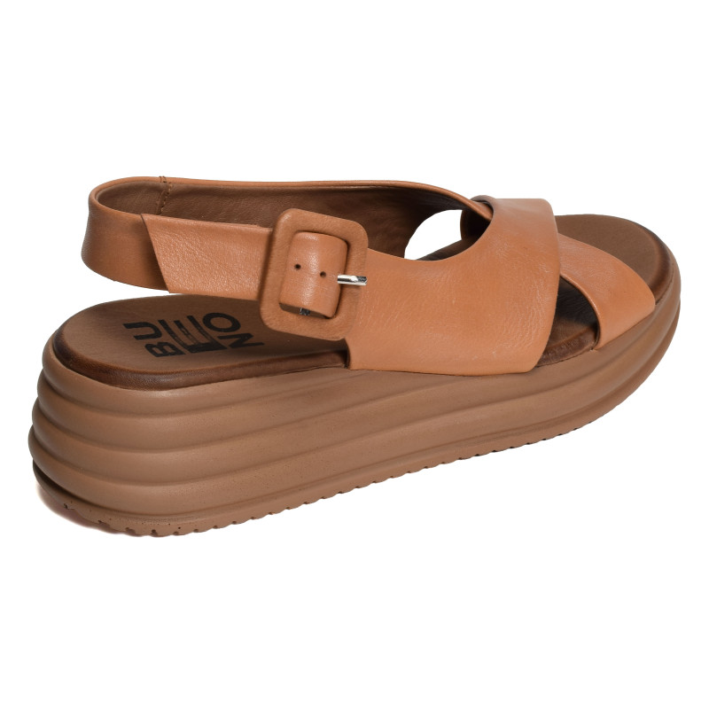 5701 Camel, Sandales compensées Bueno