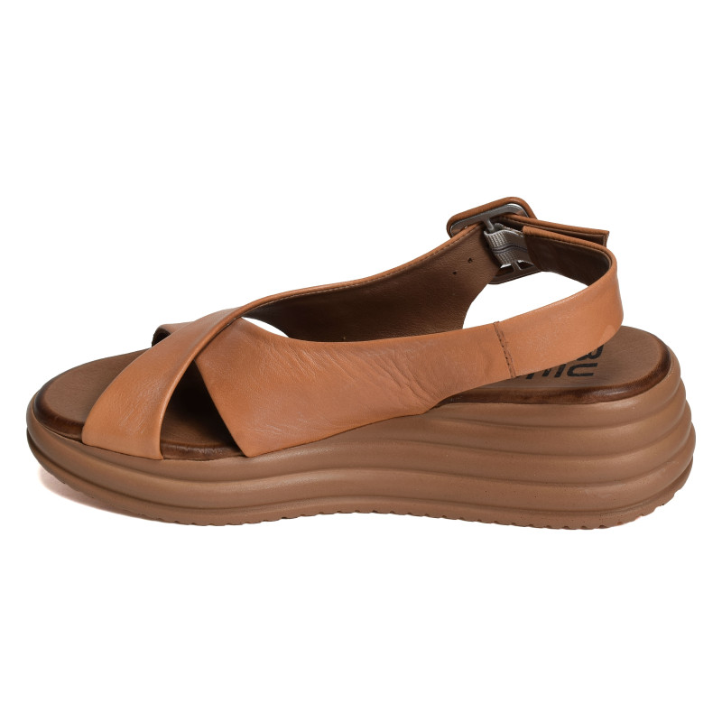 5701 Camel, Sandales compensées Bueno