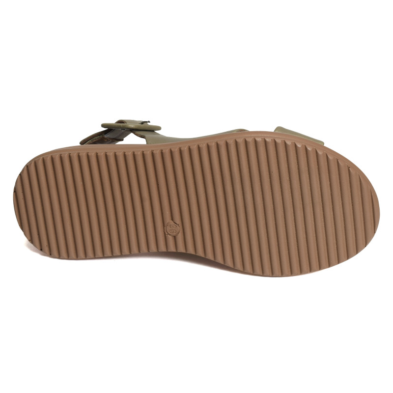 5701 Kaki, Sandales compensées Bueno