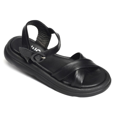 9409 Noir, Sandales plates Bueno