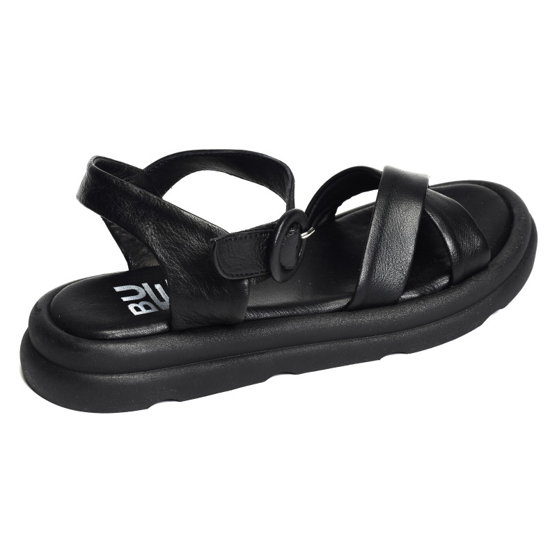 9409 Noir, Sandales plates Bueno