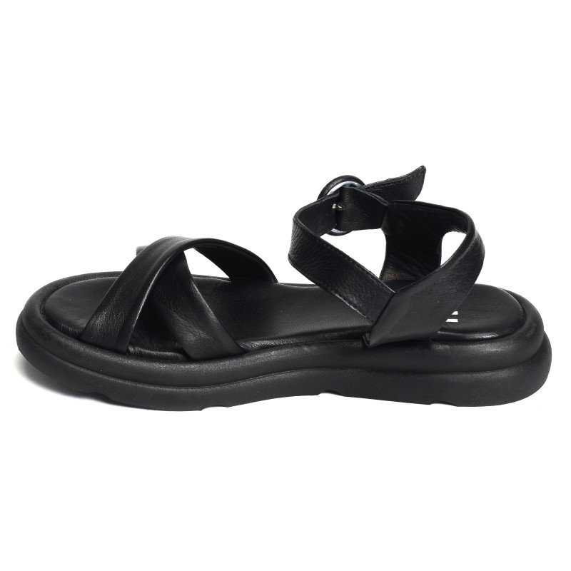 9409 Noir, Sandales plates Bueno