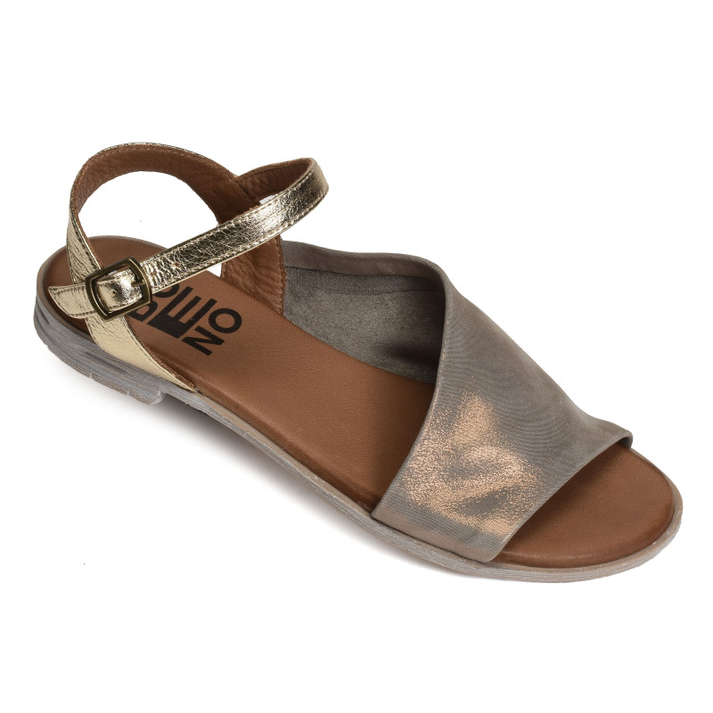 5001 Gris Or, Sandales plates Bueno