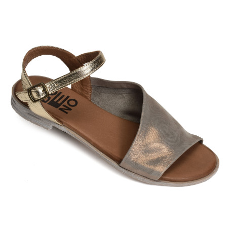 5001 Gris Or, Sandales plates Bueno