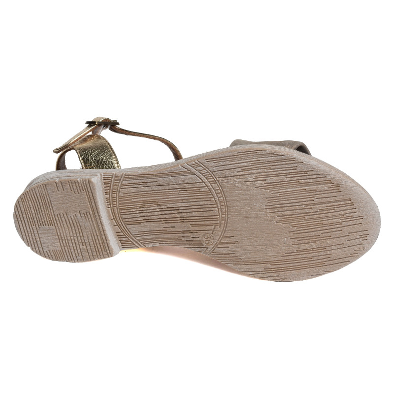 5001 Gris Or, Sandales plates Bueno