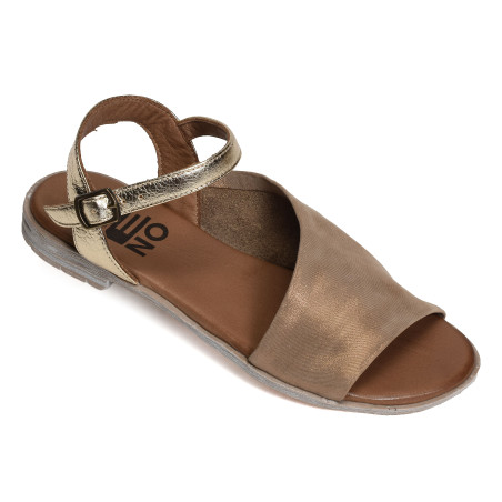5001 Taupe Or, Sandales plates Bueno