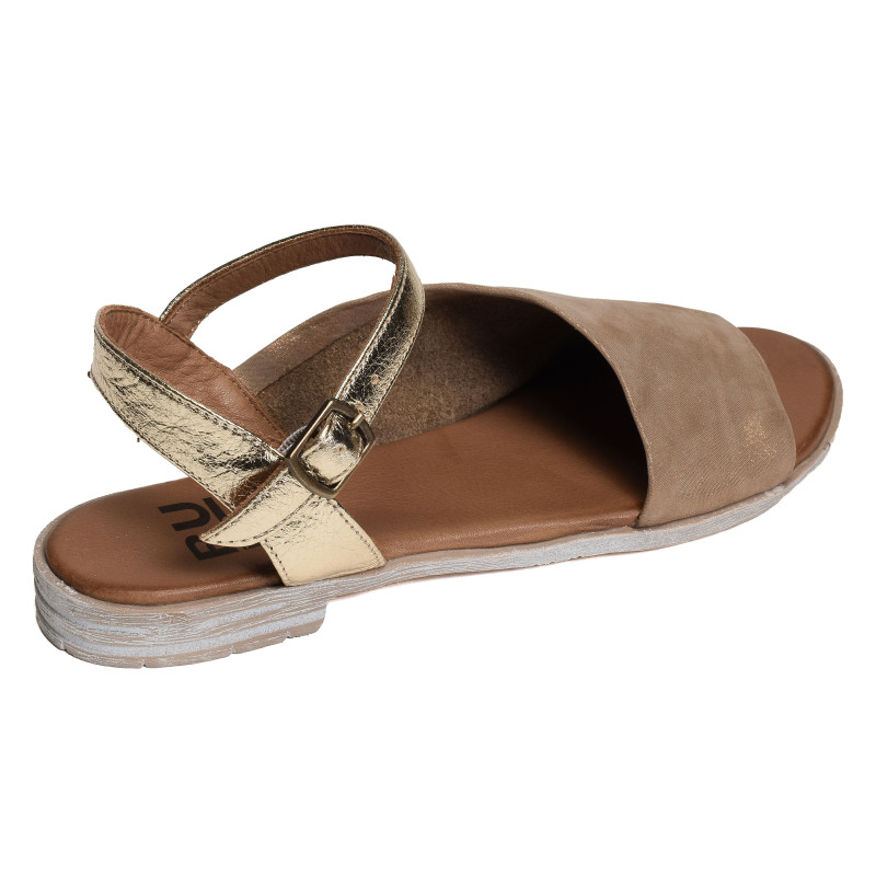 5001 Taupe Or, Sandales plates Bueno