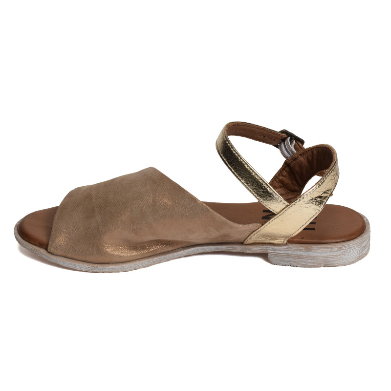 5001 Taupe Or, Sandales plates Bueno