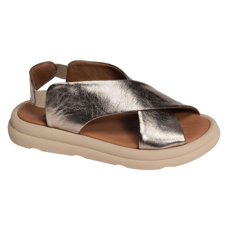2603 Bronze, Sandales plates Bueno