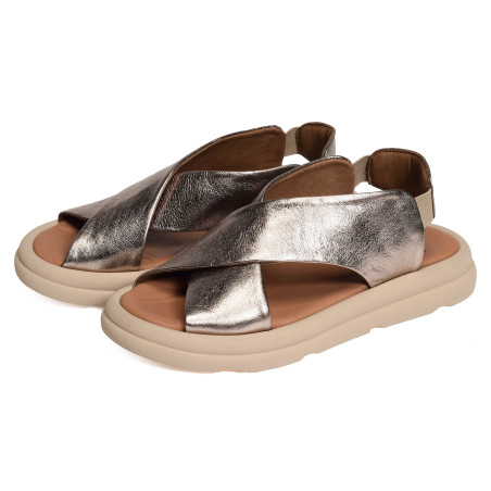 2603 Bronze, Sandales plates Bueno