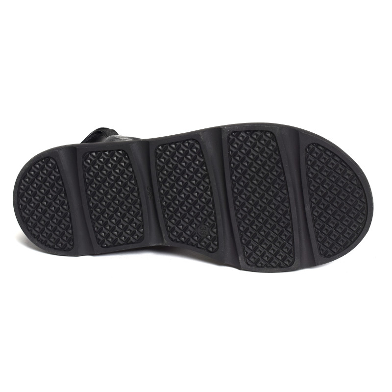 2603 Noir, Sandales plates Bueno