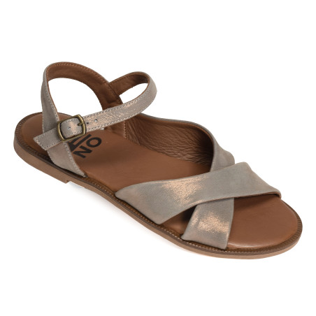 5703 Gris, Sandales plates Bueno