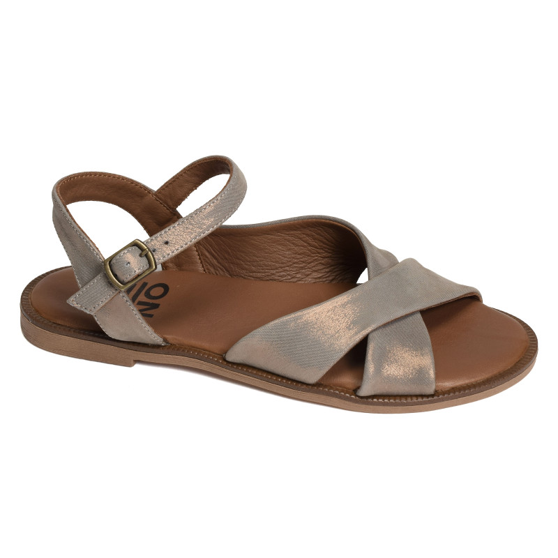 5703 Gris, Sandales plates Bueno