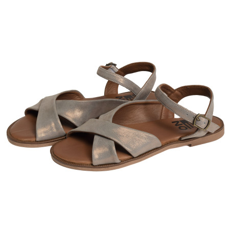 5703 Gris, Sandales plates Bueno