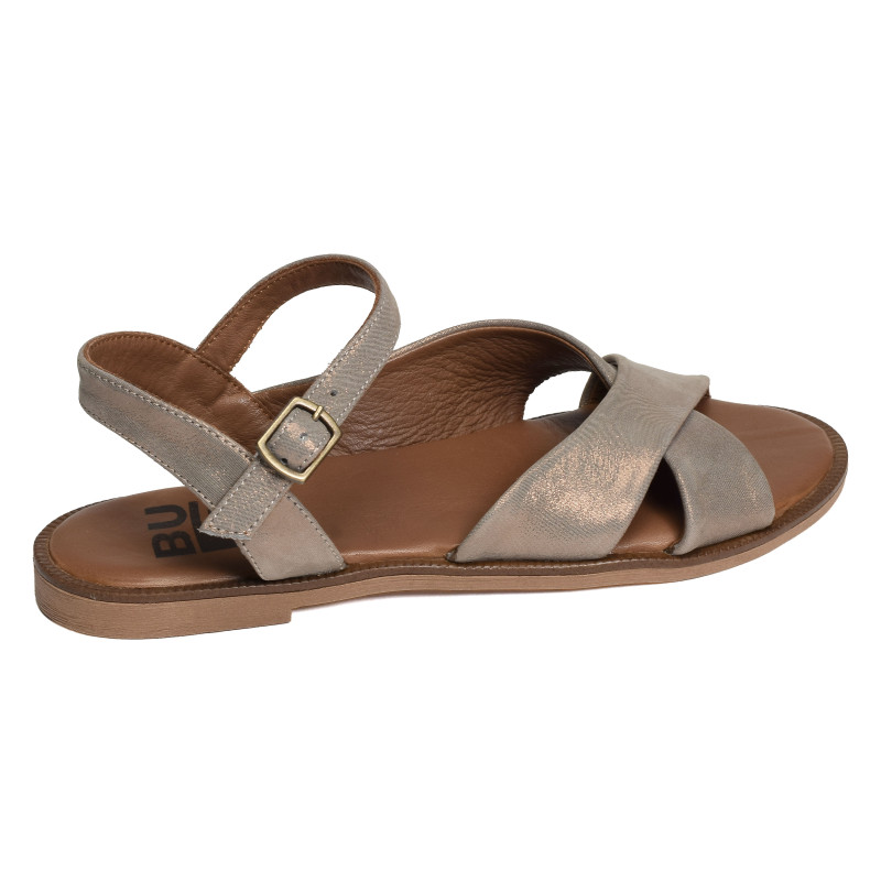 5703 Gris, Sandales plates Bueno