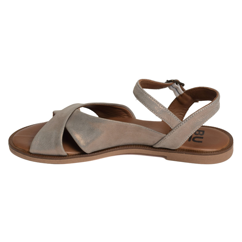 5703 Gris, Sandales plates Bueno