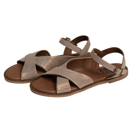 5703 Taupe, Sandales plates Bueno