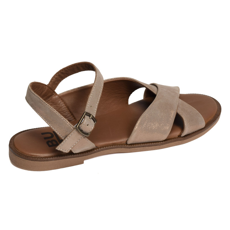 5703 Taupe, Sandales plates Bueno