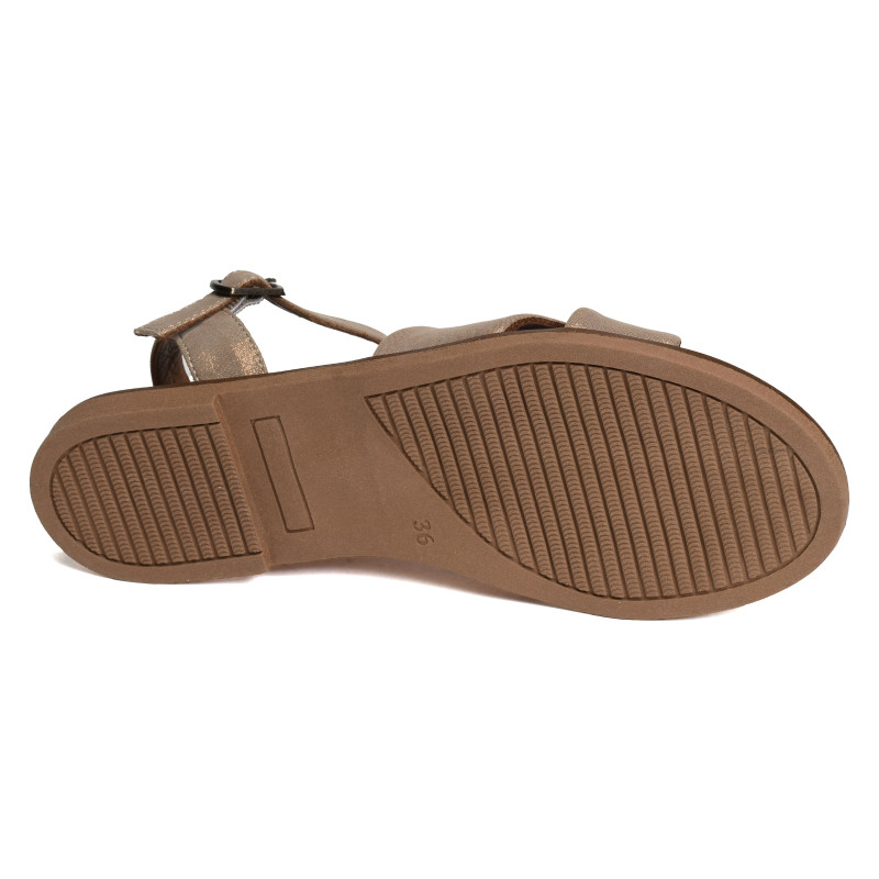 5703 Taupe, Sandales plates Bueno