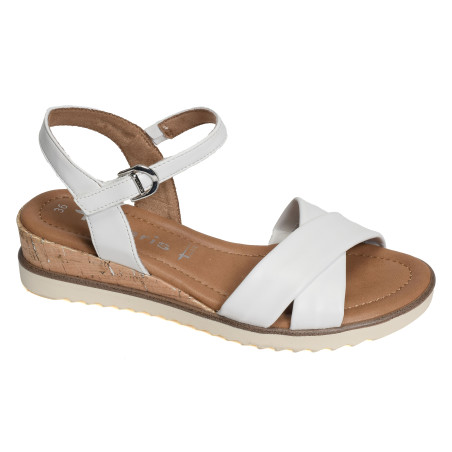 28106 Blanc, Sandales compensées Tamaris