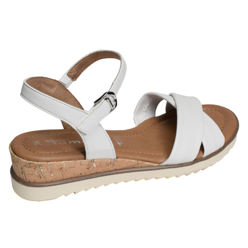 28106 Blanc, Sandales compensées Tamaris