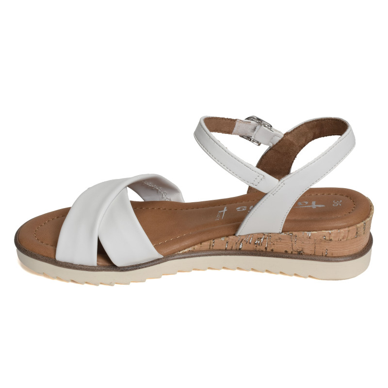28106 Blanc, Sandales compensées Tamaris