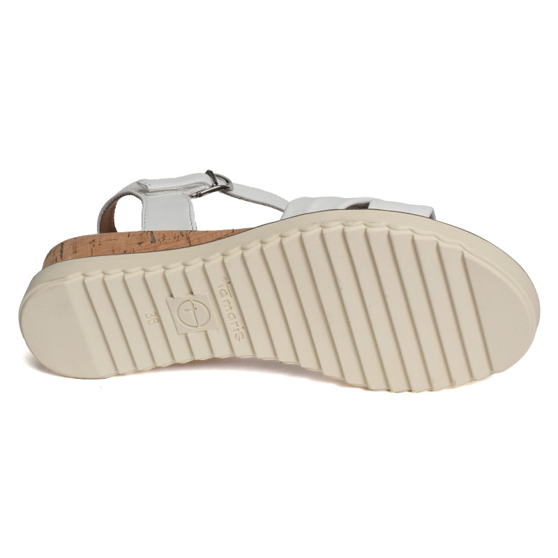 28106 Blanc, Sandales compensées Tamaris