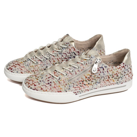 L7255 Beige Multicolore, Slip-On Rieker