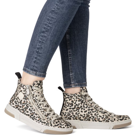 N3903 Léopard, Chaussures montantes Rieker
