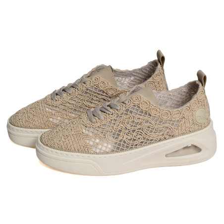 N6409 Beige, Chaussures basses Rieker