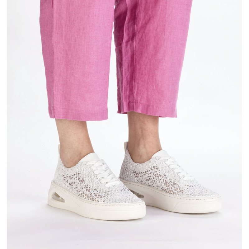 N6409 Blanc, Chaussures basses Rieker