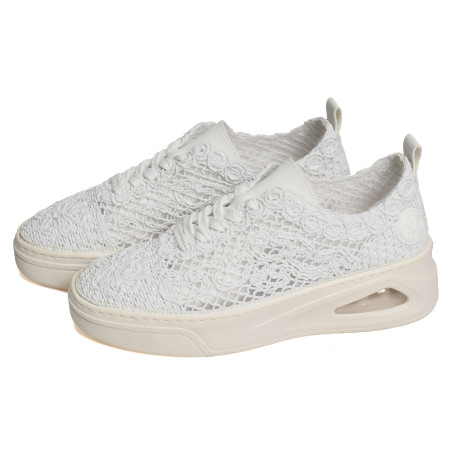 N6409 Blanc, Chaussures basses Rieker